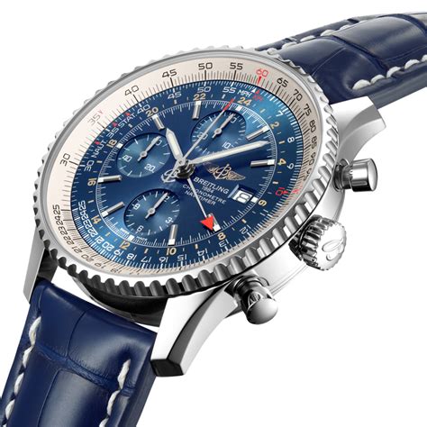 breitling blue face watch.